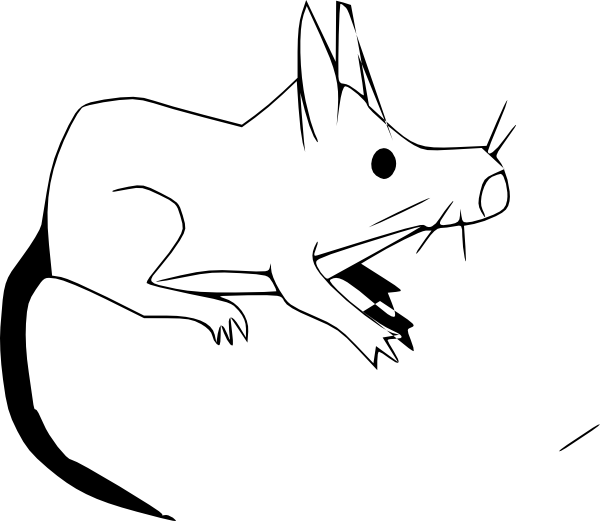 600x521 Sitting Rat Cartoon Clip Art