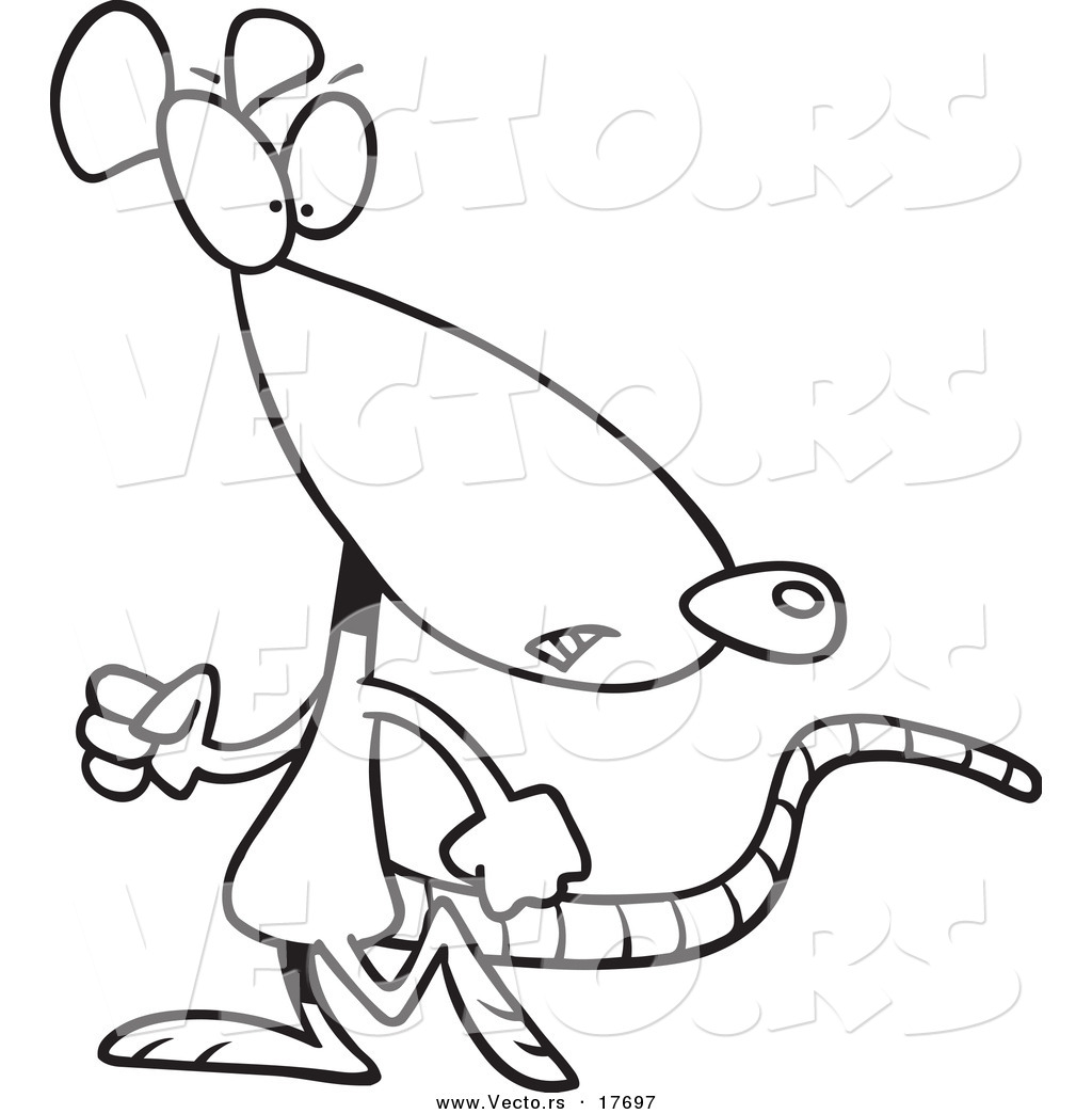 1024x1044 Vector Of A Cartoon Rat Looking Back
