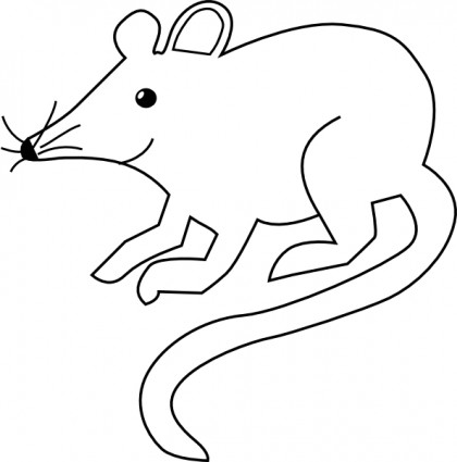 420x425 White Rat Clipart