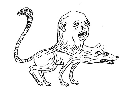400x291 Le Chaudron Chromatique Rat Thing Chimera Or Humunculi Carrier