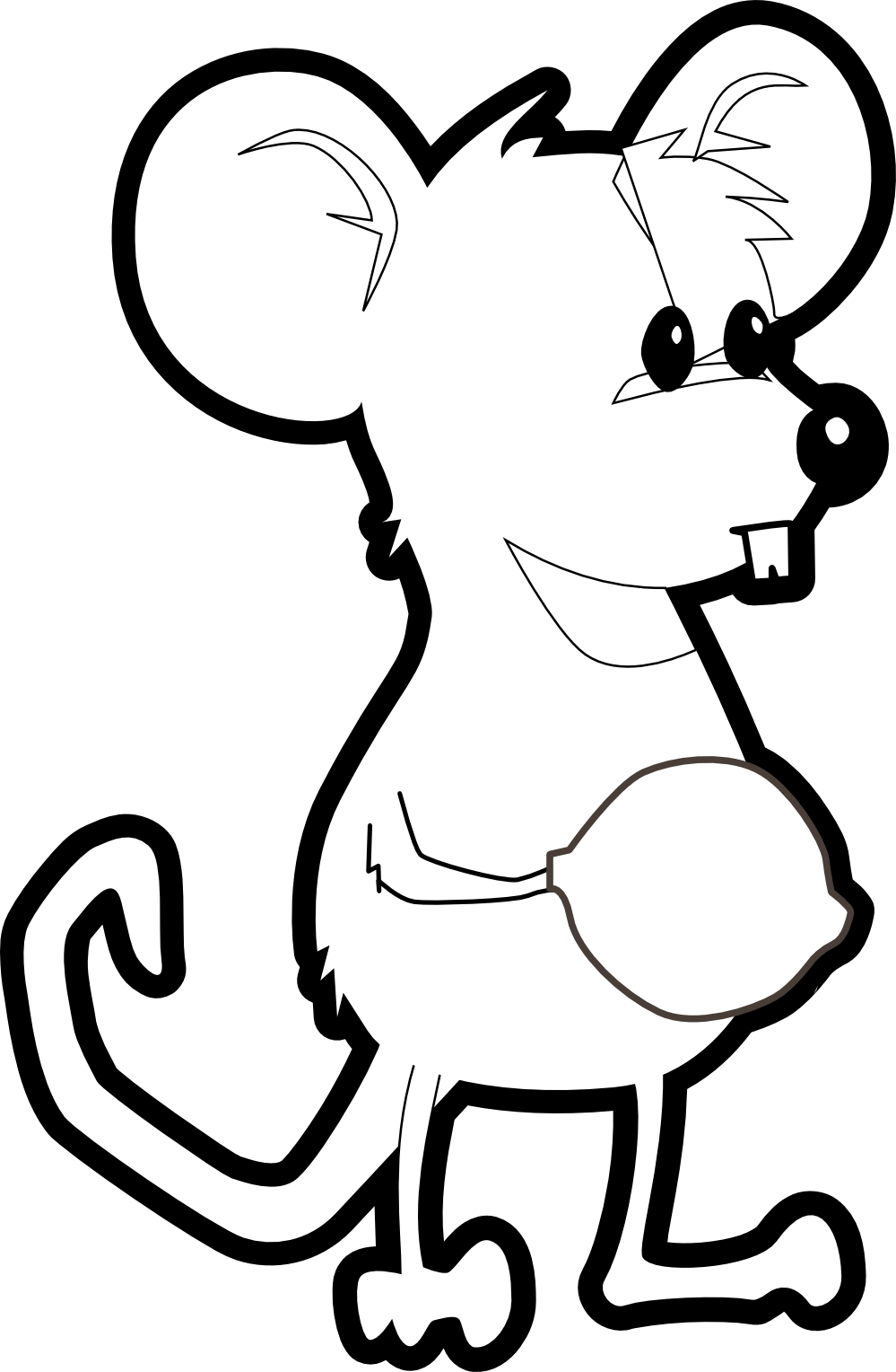 999x1528 Mouse Black White Line Art Clipart Panda