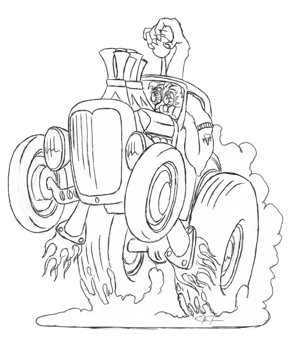 600x713 Hot Rod Coloring Pages Coloring Monster Art