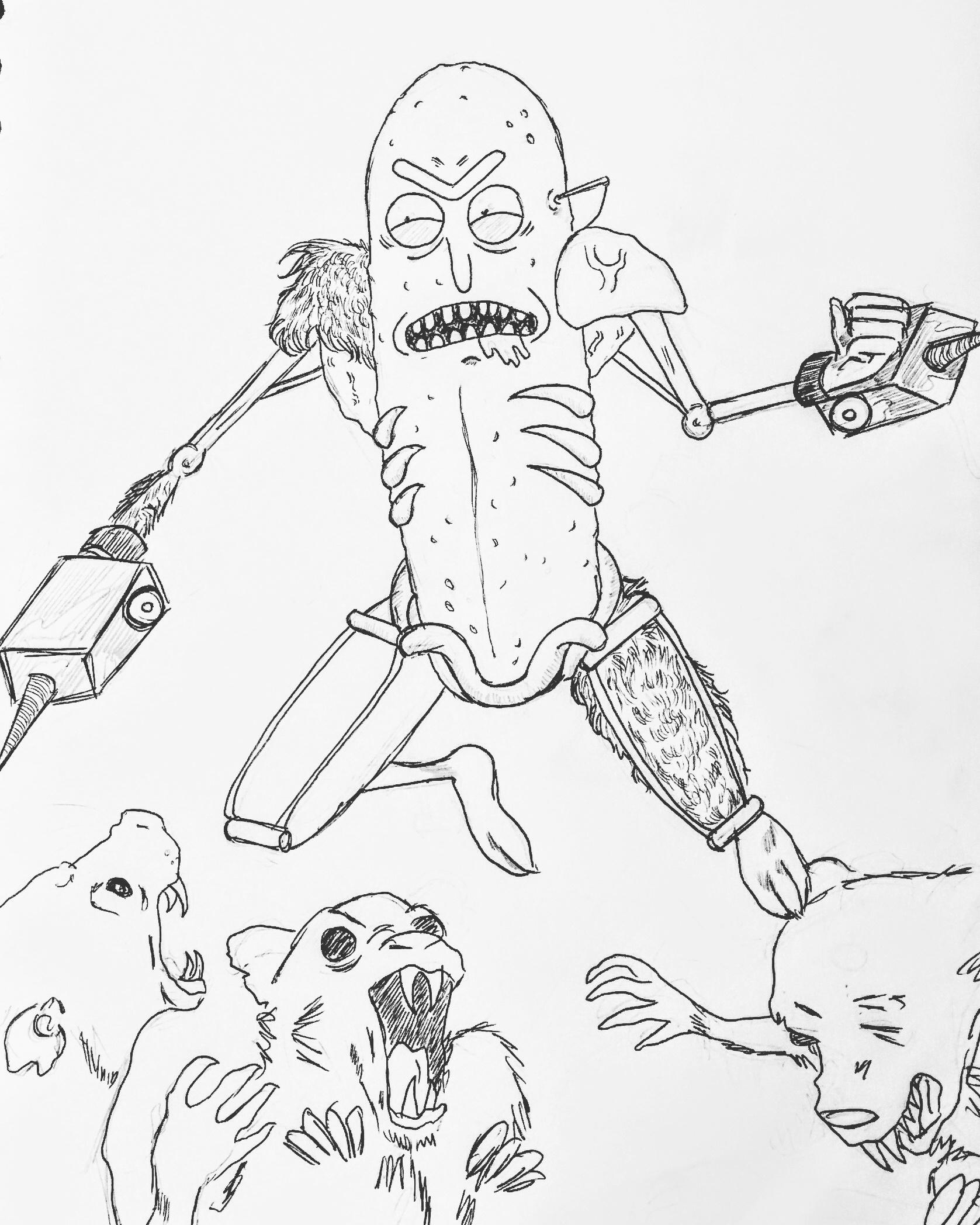 1677x2096 Pickle Rick Vs Rats Rickandmorty