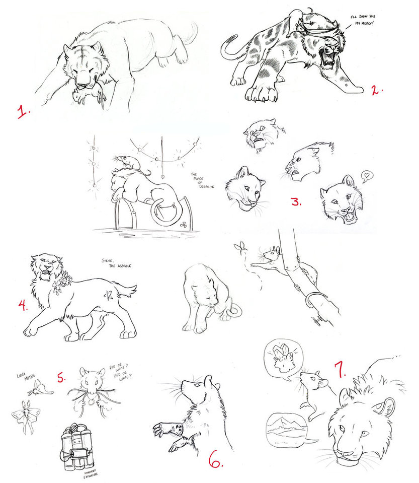 833x959 Sketches More Rats And Tigers By Moonsongwolf