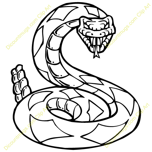 500x500 Clipart 13228 Rattlesnake