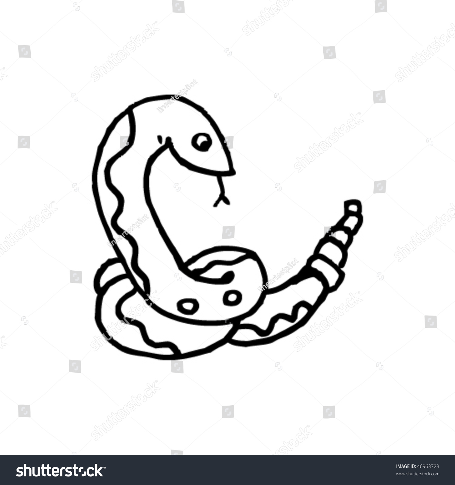 1500x1600 Drawn Snake Rattlesnake