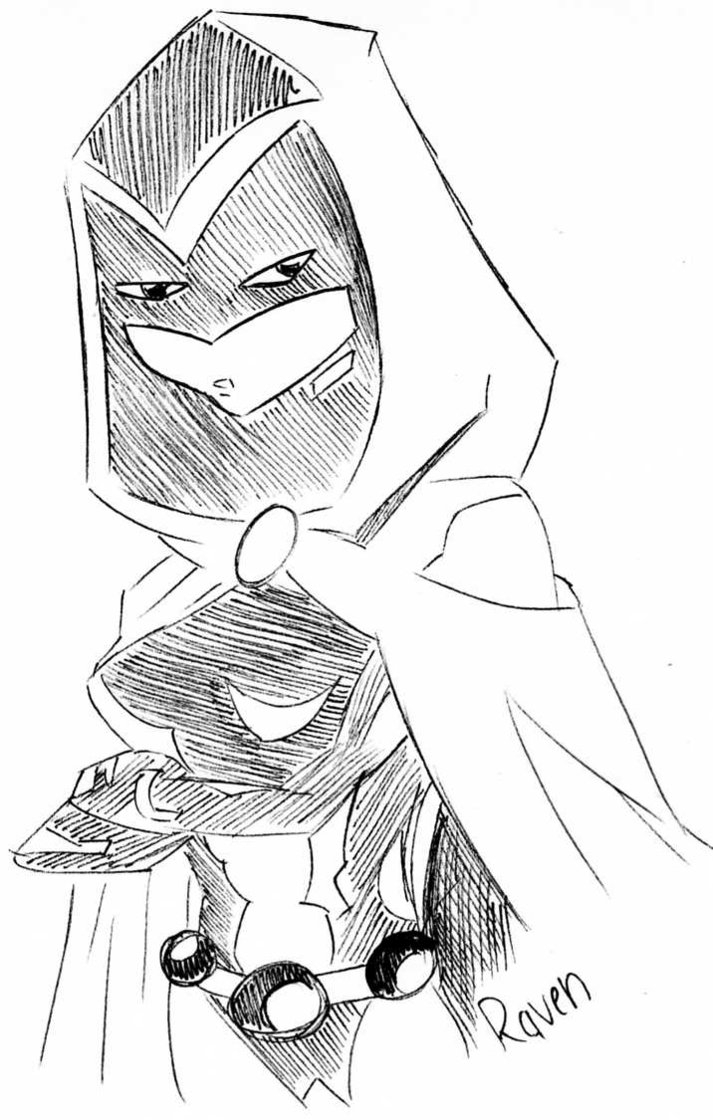 713x1120 Raven Teen Titans Drawing