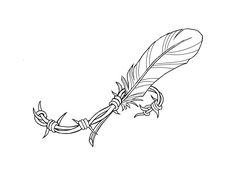 236x177 Feather Tattoo Design
