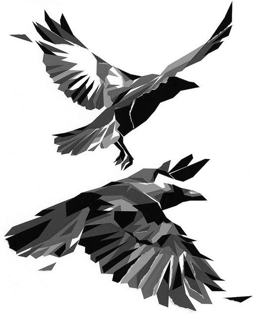 511x640 Crow Flying Crows, Ravens And Tattoo