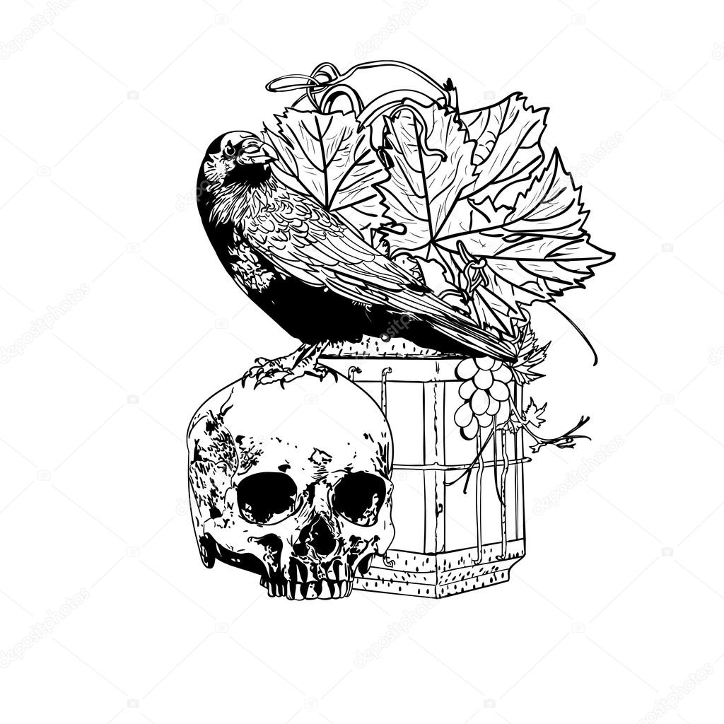 1024x1024 Monochrome Drawing For Halloween Stock Photo Voi9