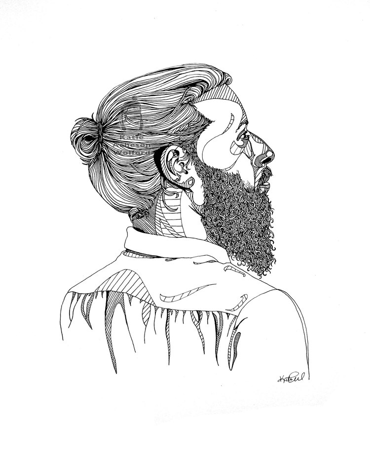 750x938 Pen And Ink Line Portrait Drawings By Katie Acheson Wolford