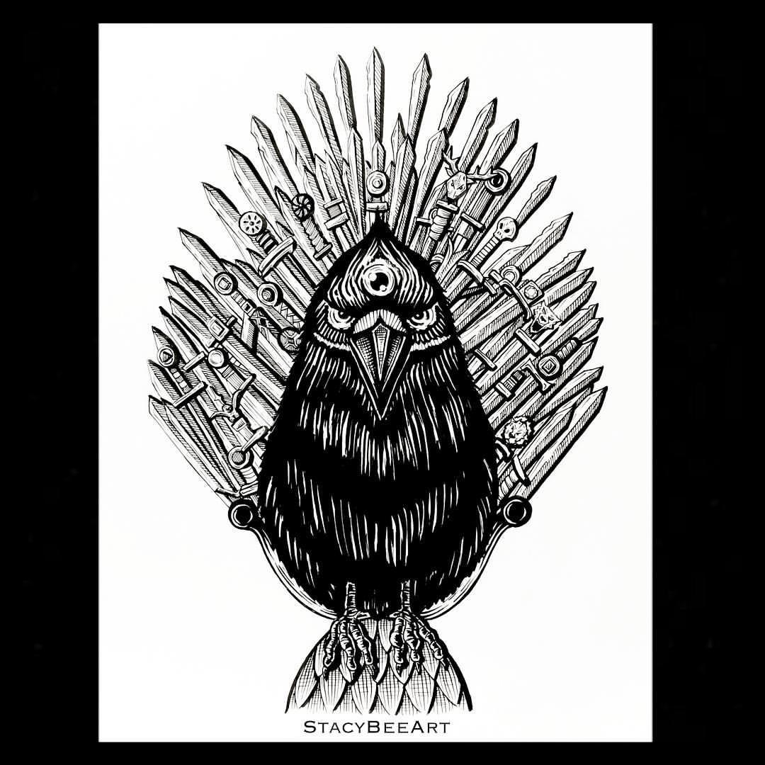 1080x1080 Stacy Bee Art I Think The Three Eyed Raven Deserves The Iron