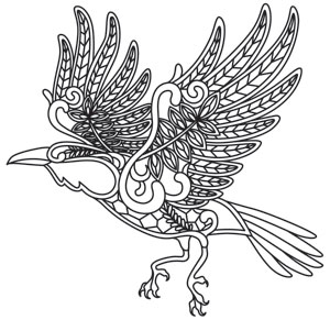 300x291 Coming Together In A Delicate, Lace Like Fashion, This Raven Is