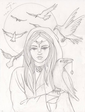 285x375 Raven Moon Painting Tutorial By Jennifer Galasso