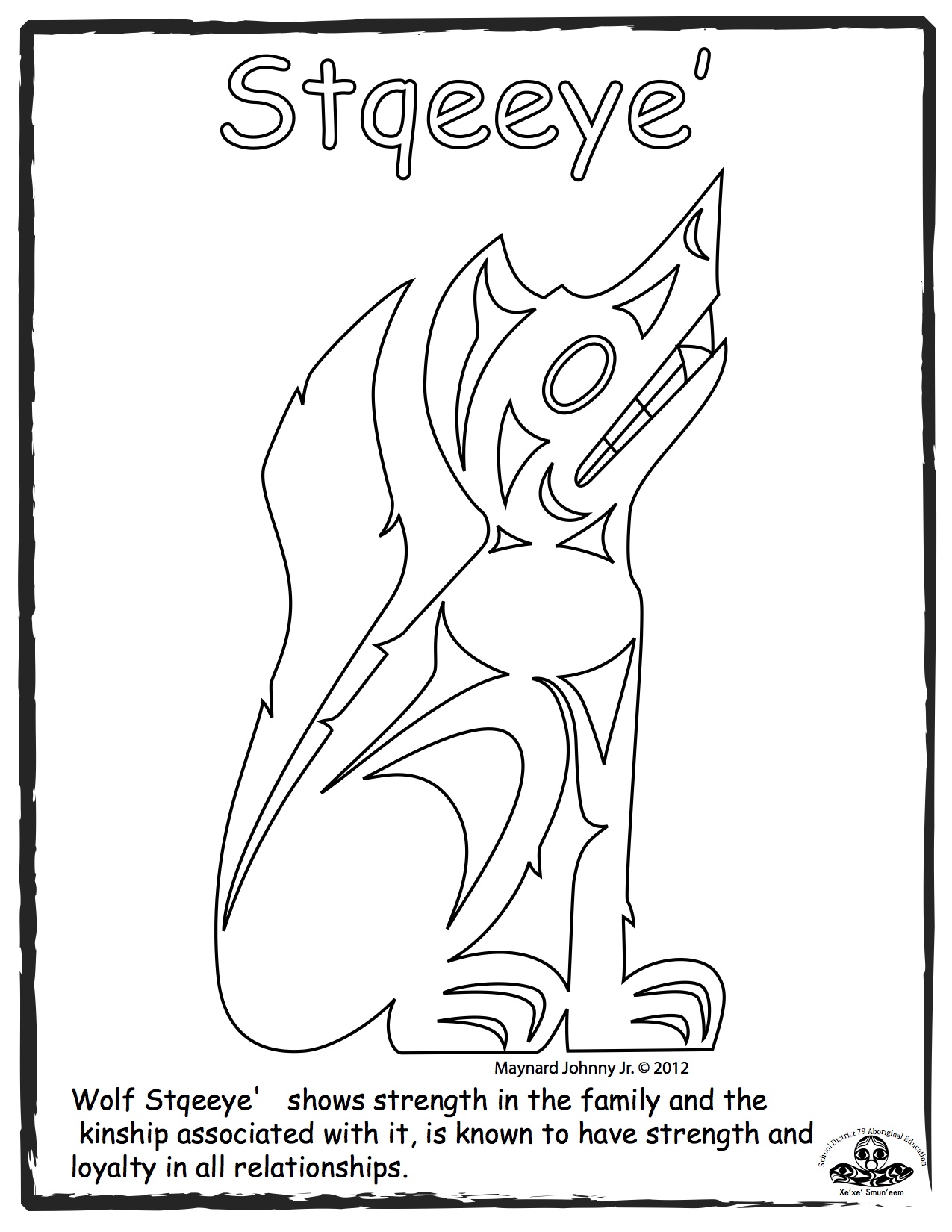 1275x1650 Basic Black And White With Border Outline