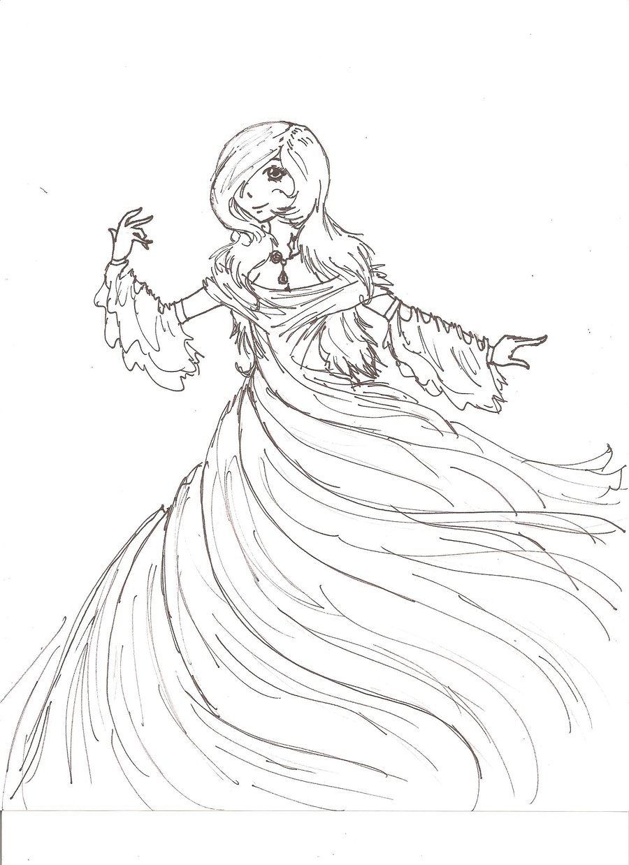 900x1238 Raven Goddess Outline By Gothicpeaches