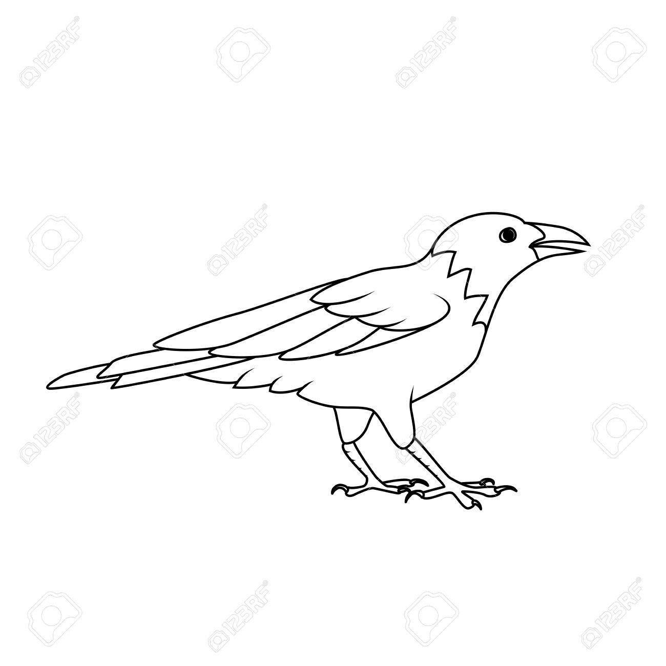 Raven Outline Drawing at GetDrawings | Free download