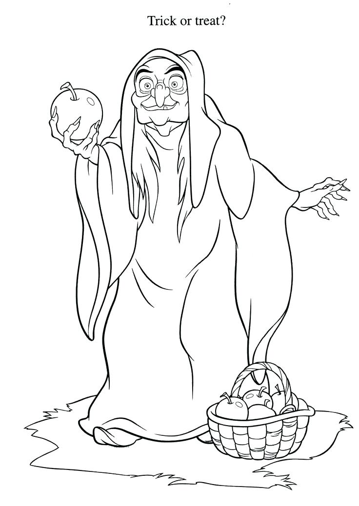 736x1039 Queen Coloring Pages Drawn Witchcraft Snow White Queen Pencil