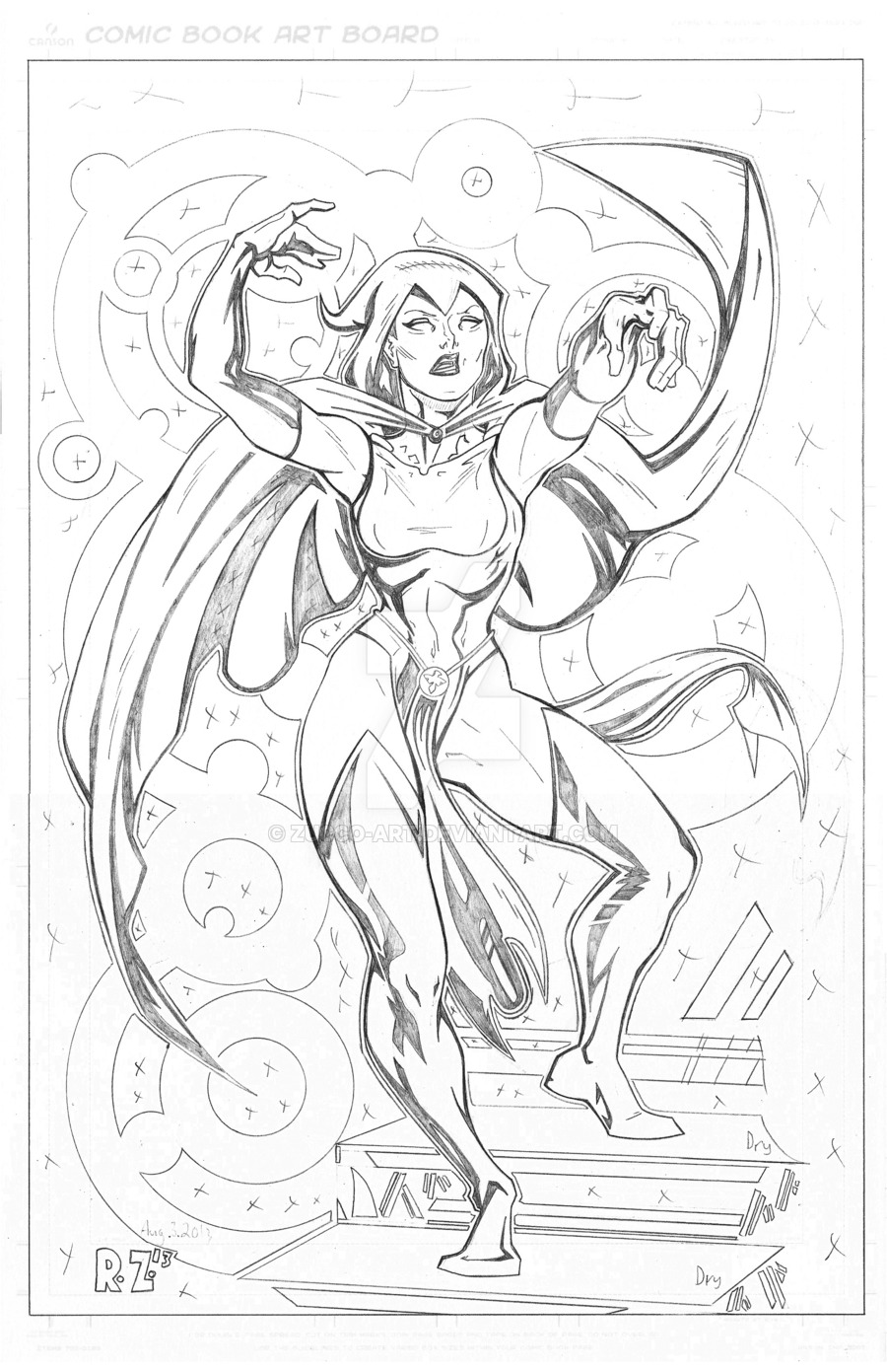 900x1391 Teen Titans Raven Pencils By Zucco Art