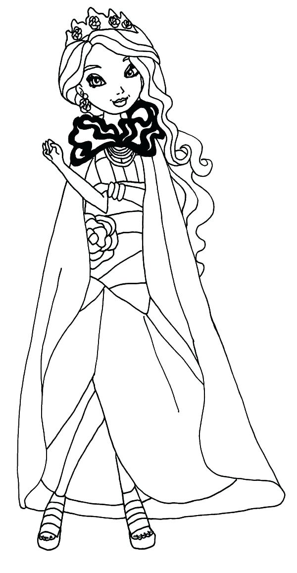 600x1157 Free Ever After High Coloring Pages Cedar Wood Raven Queen Hatter