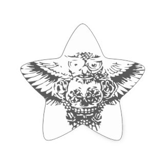 324x324 Sugar Skull Bird Stickers Zazzle