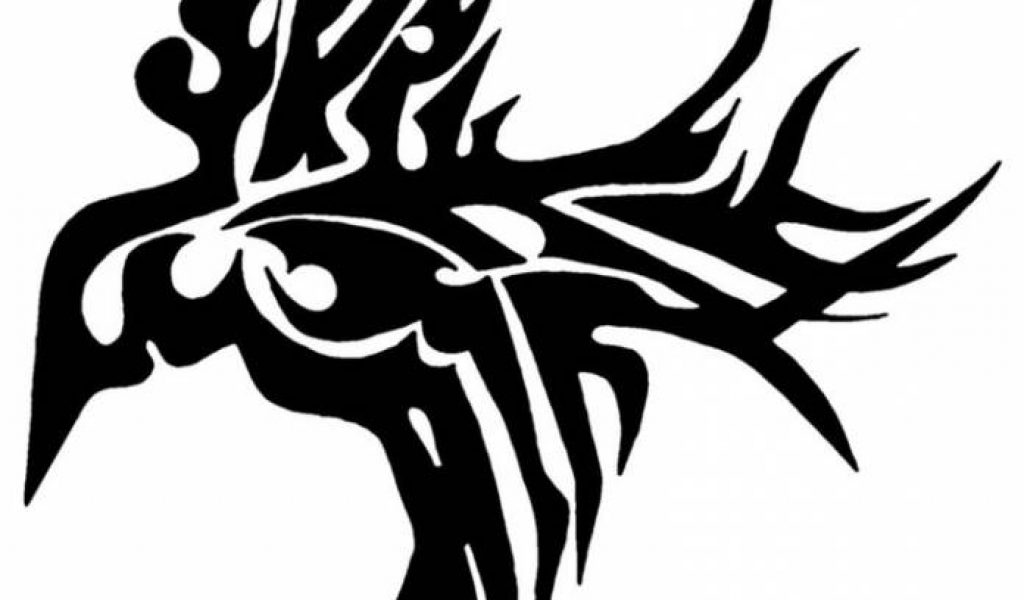 1024x600 Download Tribal Tattoo Raven Danielhuscroft For Tribal Raven