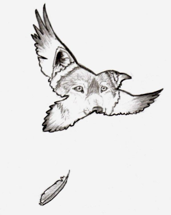 600x757 Raven And Wolf Tattoos Raven Guide