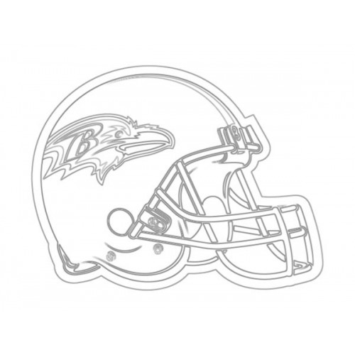 500x500 Ravens Helmet Sketch For Canvas Painting