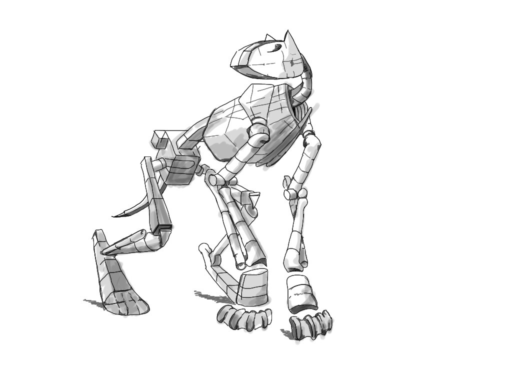 1024x768 Ray Bradbury's Mechanical Hound By Bekkatora