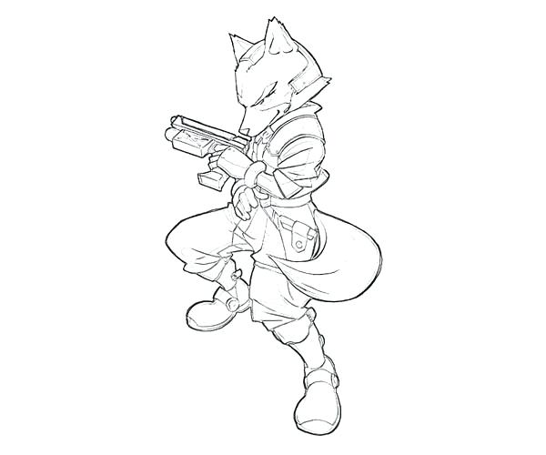 600x500 Top Rated Gun Coloring Pages Images Star Fox Using Fire Gun