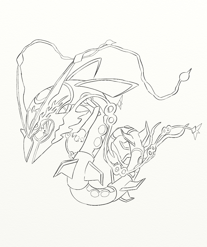 864x1032 Mega Rayquaza By Shadowwip