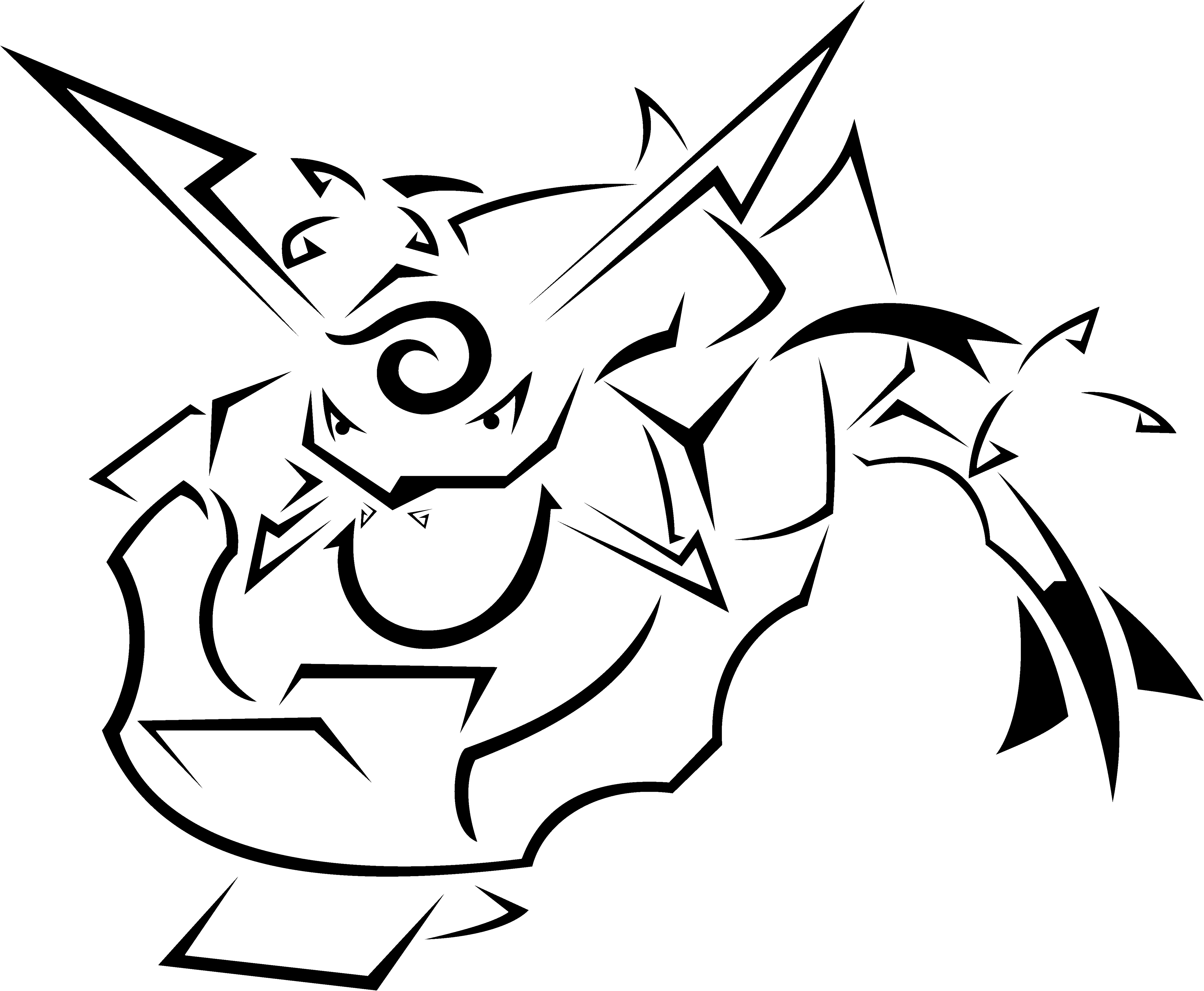 4783x3938 Rayquaza Sketch Tribal By Eljefejon