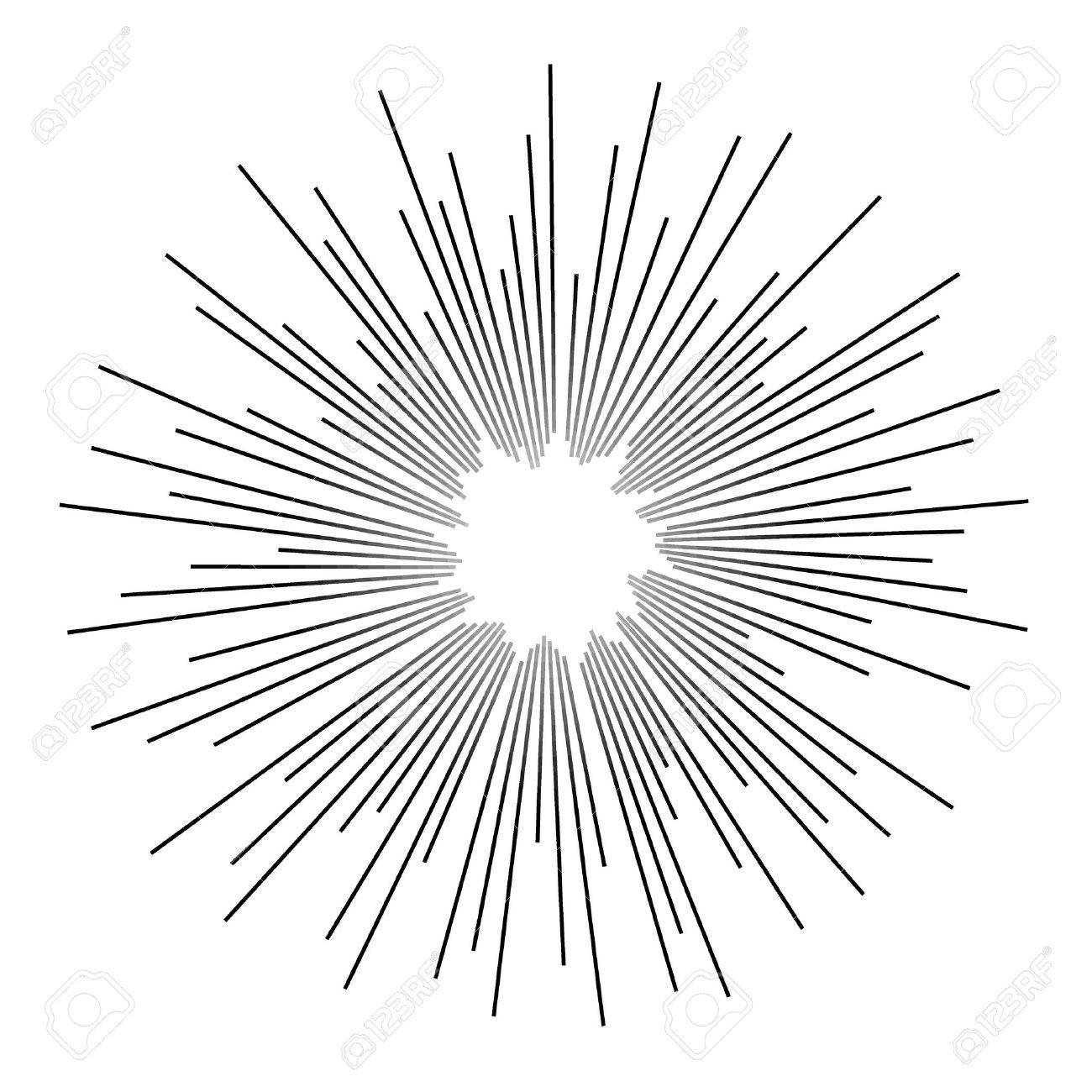 1300x1300 Vintage Monochrome Star Rays. Vector Royalty Free Cliparts