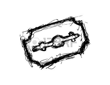 450x349 Grunge Razor Blade Royalty Free Cliparts, Vectors, And Stock
