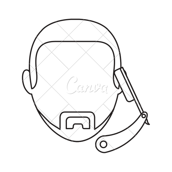 550x550 Razor Blade With Male Hair Style