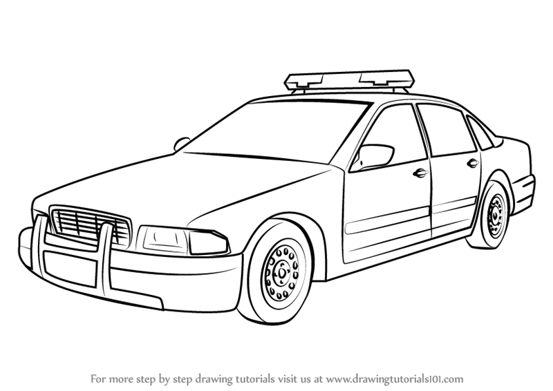 800x566 Learn How To Draw A Police Car (Police) Step By Step Drawing