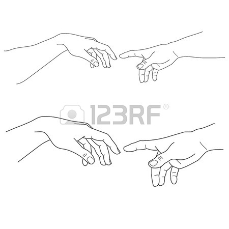 450x450 87 Reaching Hands Spiritual Stock Vector Illustration And Royalty