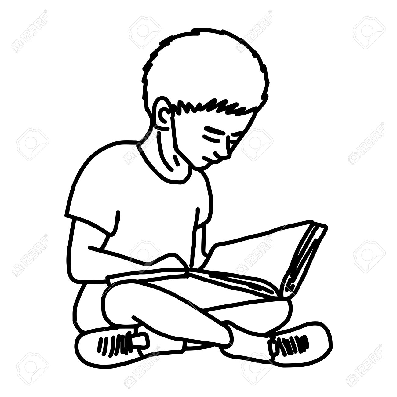 1300x1300 Little Boy Reading Book