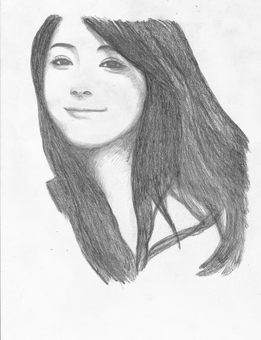 900x1170 Nozomi Sasaki (My First Realistic Drawing Trial) By Winterijay