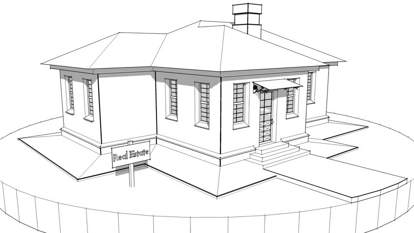 852x480 Building With A Sign Real Estate. Your Vacation Home For Sale