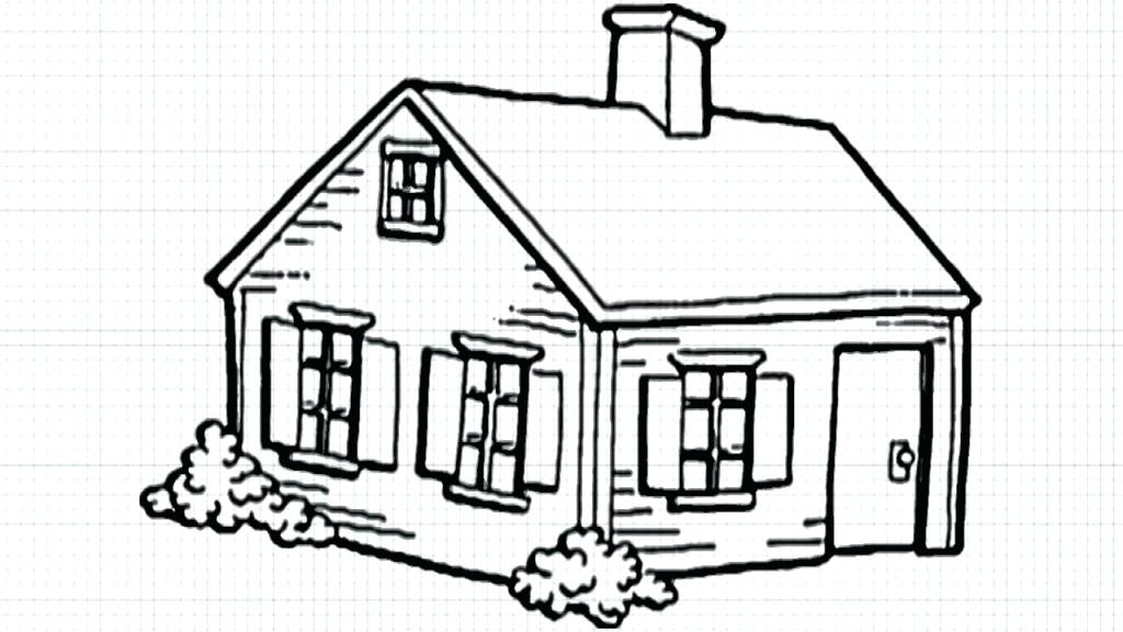 1024x576 Easy House Drawing How To Draw A House Step By Step Step Easy