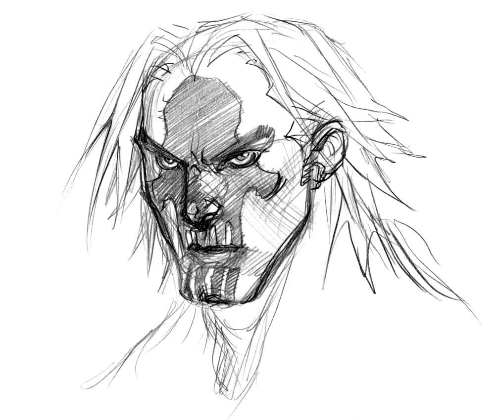 1000x850 Early Death Face Sketch From Darksiders Ii Character Design