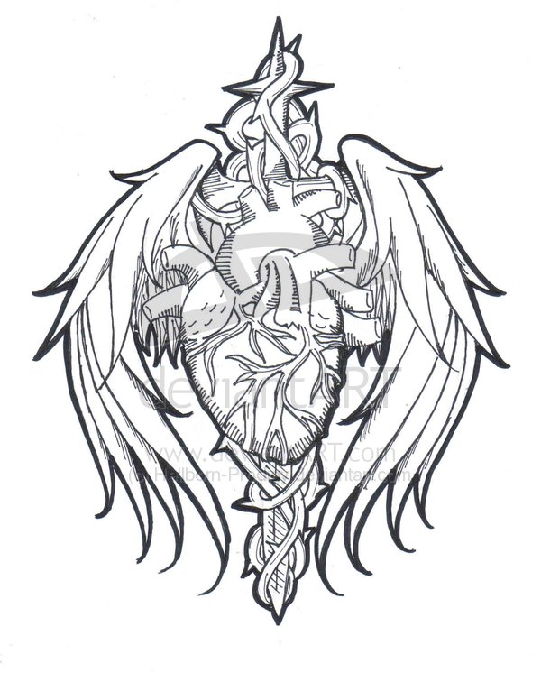 600x756 Human Heart Tattoo Picture Photo