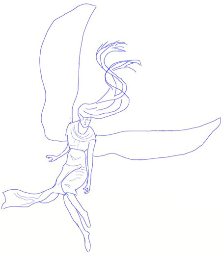 450x516 How To Draw An Angel