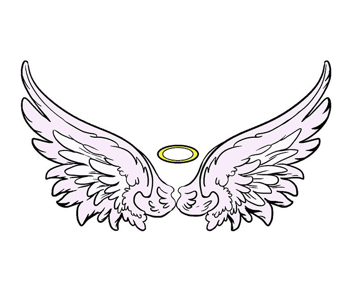 678x600 Pictures Angel Wings Drawing Easy,