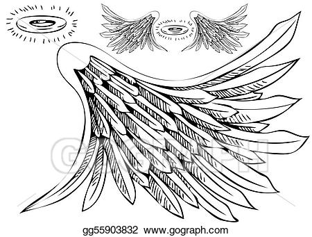 450x341 Wings Drawings With Halo