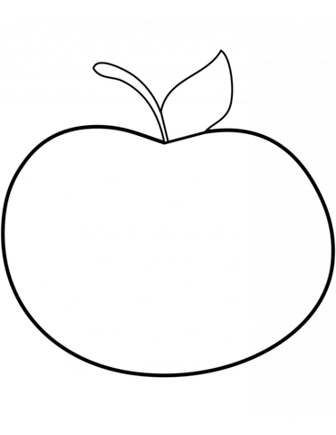 371x480 Simple Apple Coloring Page Free Printable Coloring Pages