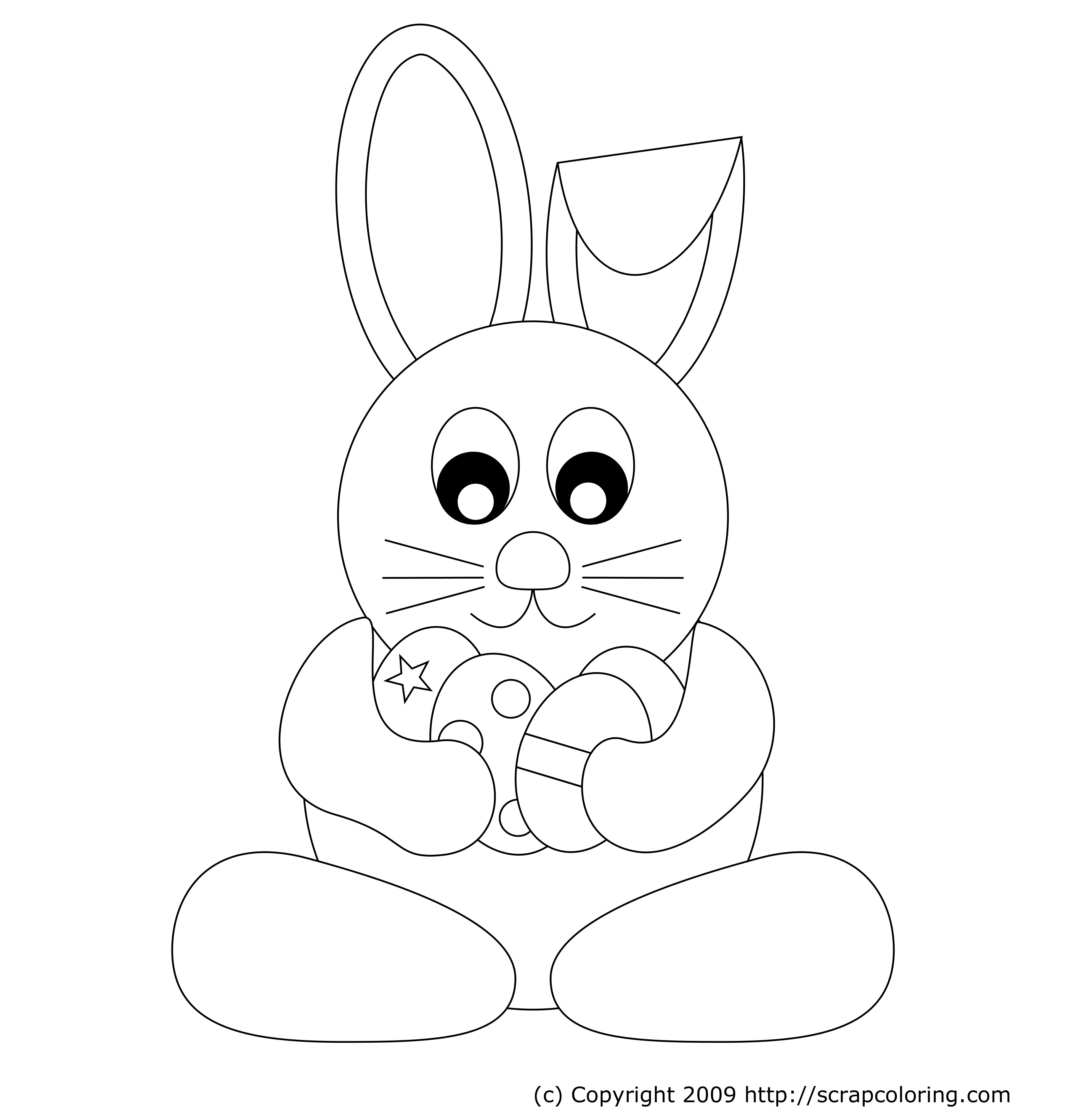 3600x3780 Realistic Bunny Coloring Page Free Draw To Color