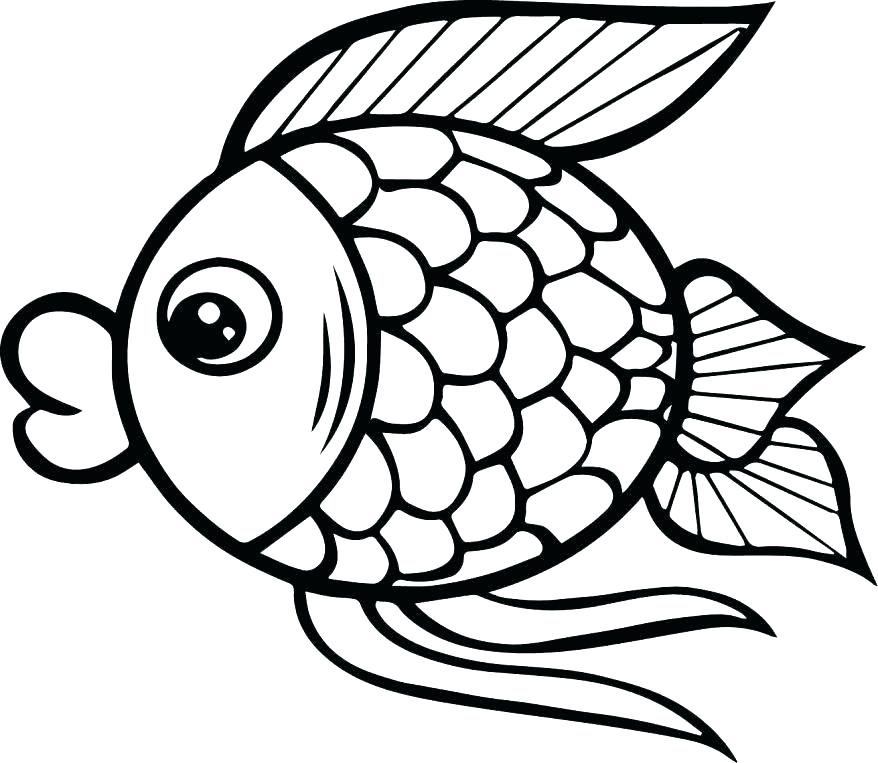 878x763 Fish Coloring Pages