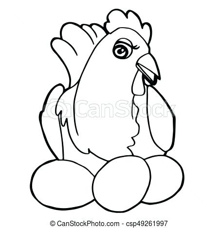 450x470 Realistic Chicken Coloring Page Border Free Printable For Kids